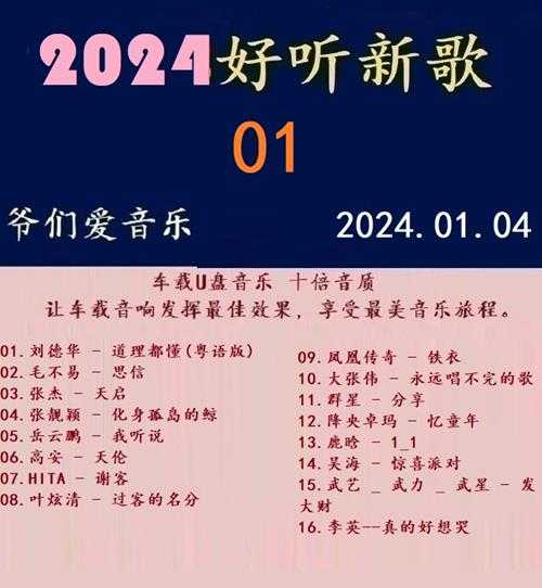 群星《2024好听新歌01》十倍音质WAV分轨